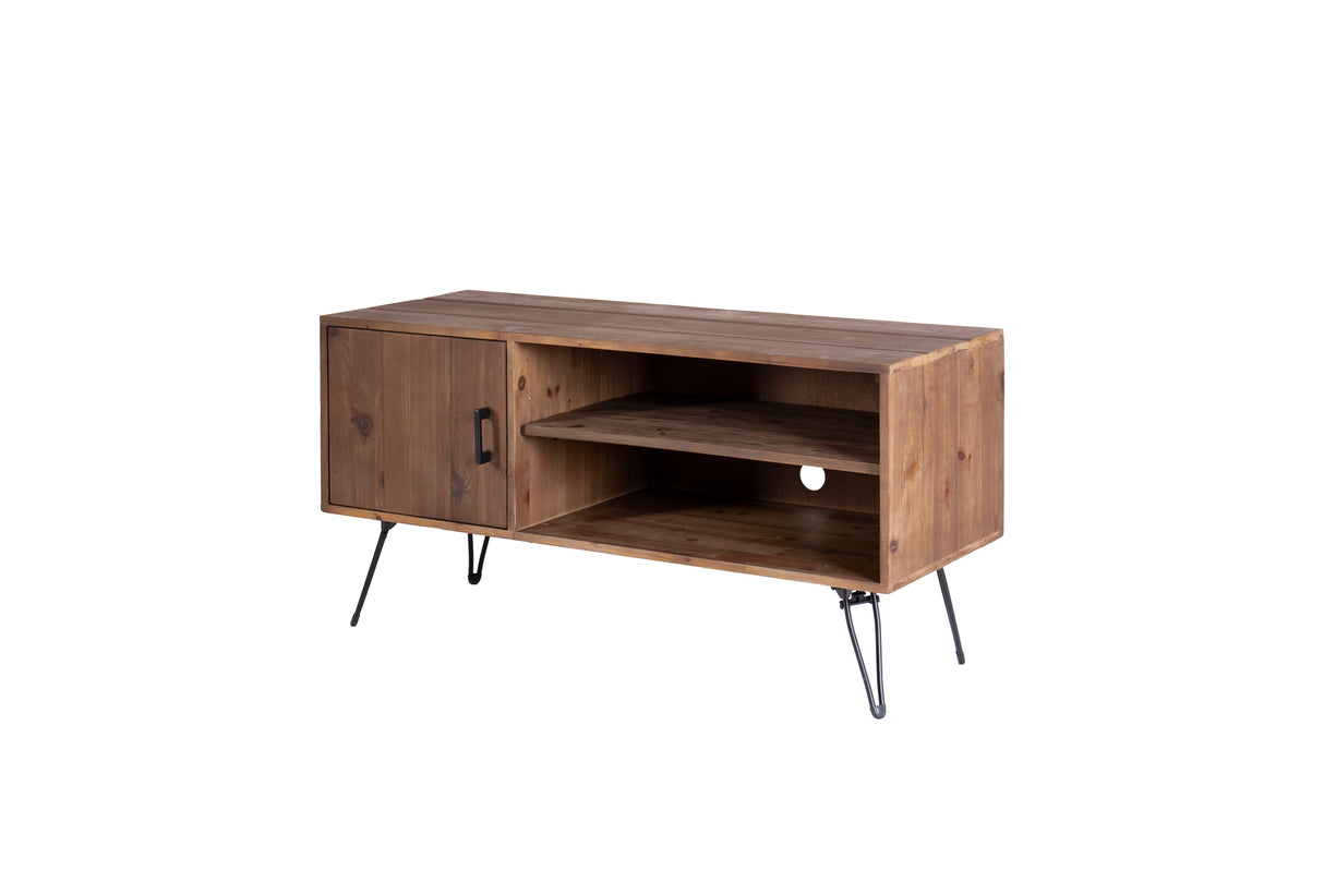 Simple, Modern, Vintage Reclaimed Wood TV Stand - Natural