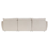 113.3" Modular Sectional Sofa with Ottoman and USB and USB-C Ports - Beige