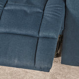 Wide - Power Standard Recliner Chair With Arm Storage With USB - Navy Blue