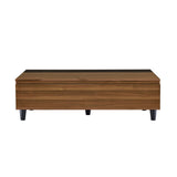 Avala - Coffee Table With Lift Top - Walnut / Black