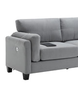 Modern 3 Piece Living Room Set - Gray