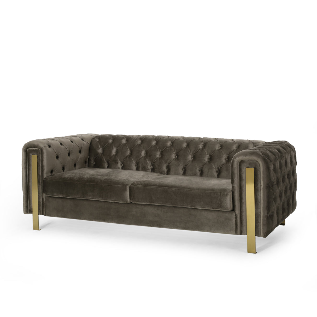 Mirod Sofa with Tufted Back and Arm - Gray