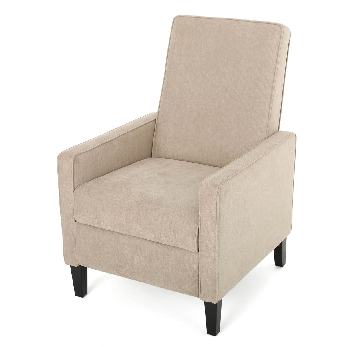 Push Back Chair Minimalist Linen Fabric - Natural