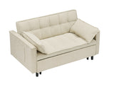 54.30-inch Love Seat with Pull Out Bed - beige