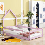 Wood Bed With House Shaped Headboard Floor Bed With Fences