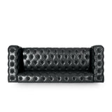 Modern PU Leather Sofa - Black