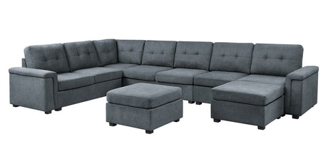 Isla - Fabric Sectional Sofa With Ottoman