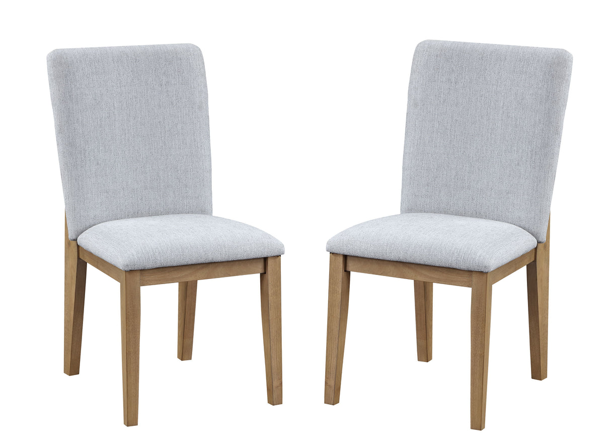 Delphine - Linen Fabric 19" Dining Chair (Set of 2) - Gray