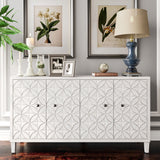 4 Door Accent Cabinet - White Wash