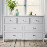 7 Drawer Solid Wood Dresser - White