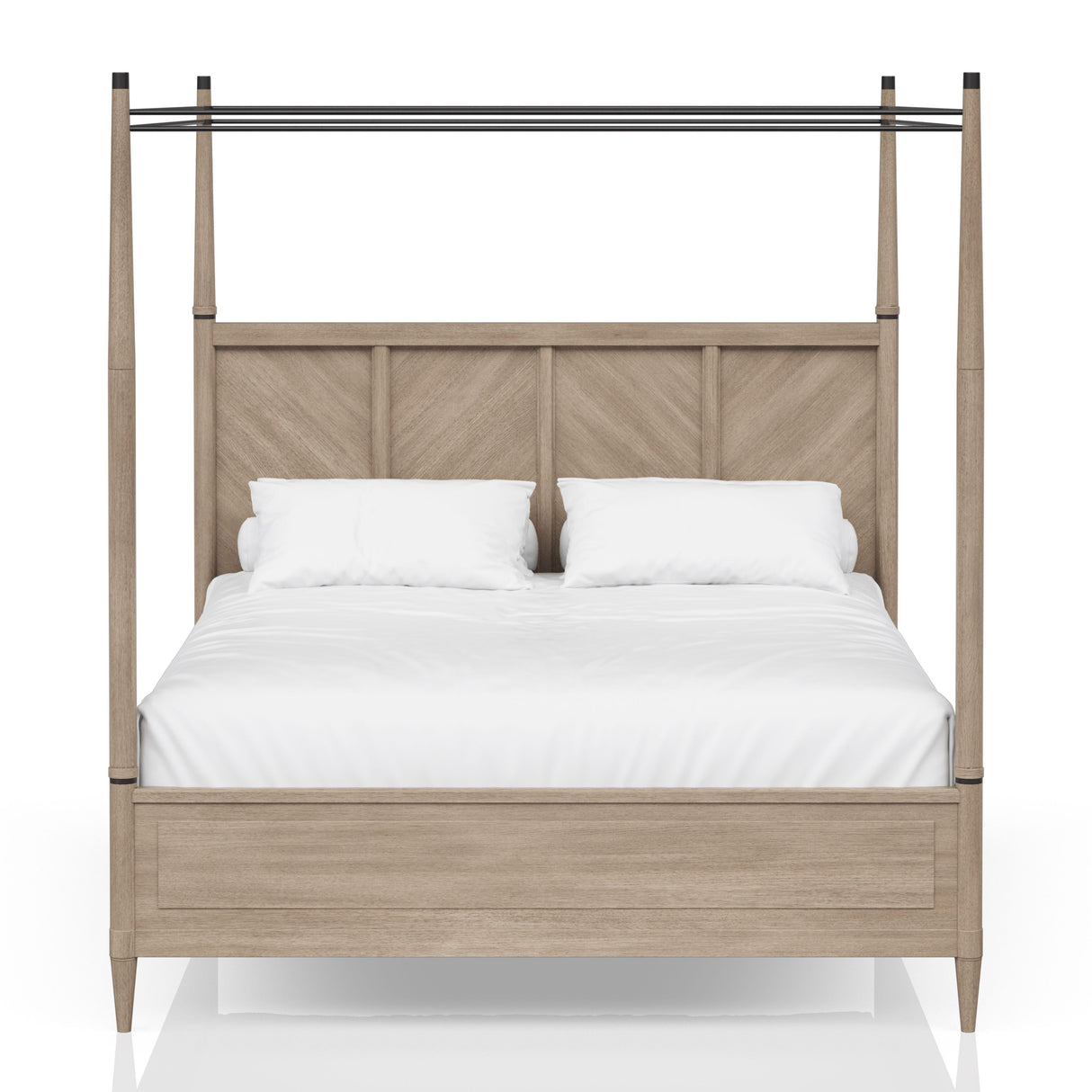 Transitional Styling Canopy Bed