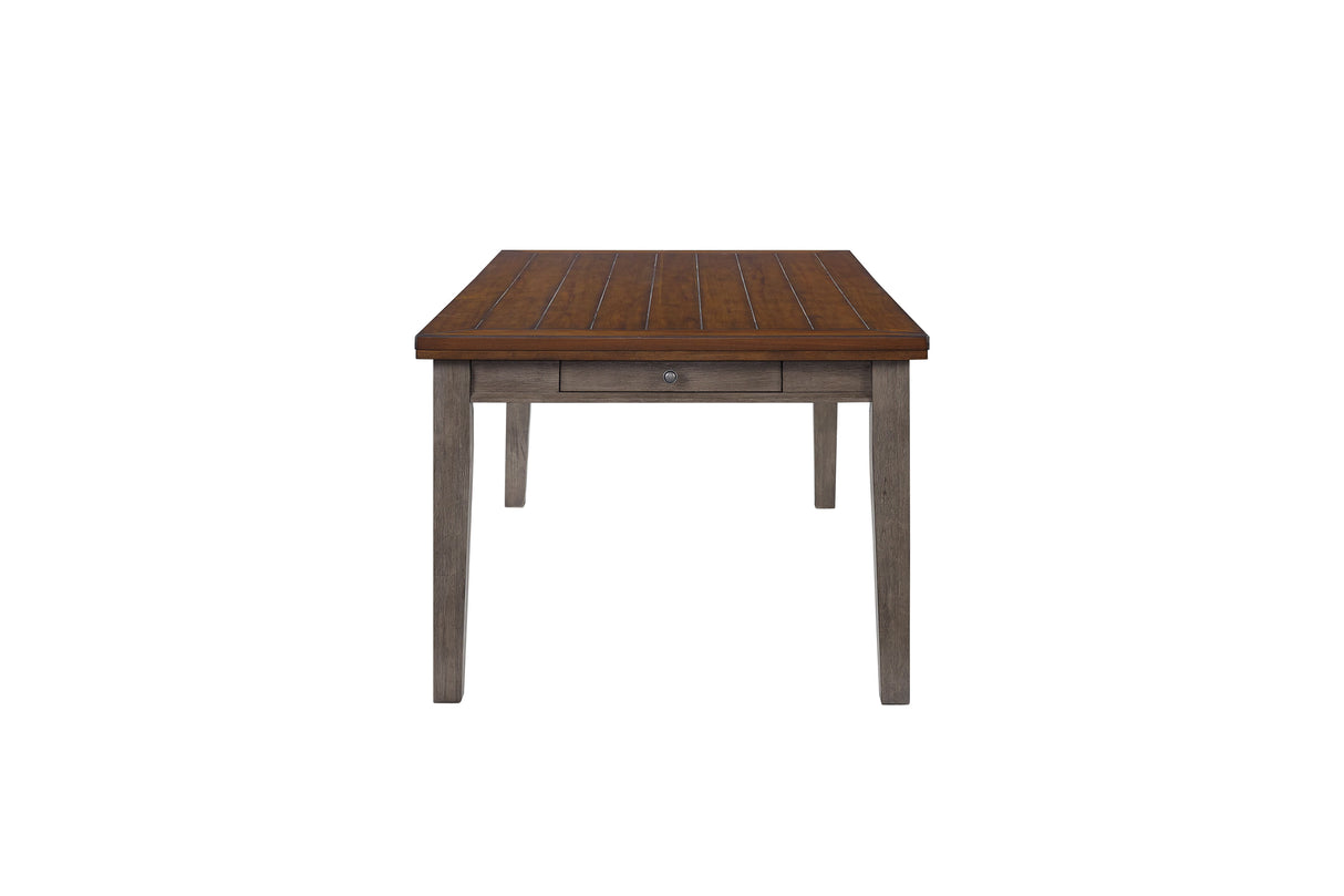 Casual Two Tone 6 Drawer Dining Table - Gray