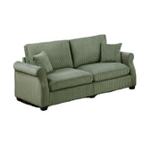 2 PC Living Room Set Including Sofa and love Seat With Pillows -Sage Green