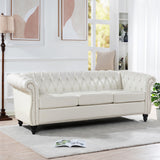 Rolled Arm Chesterfield 3 Seater Sofa