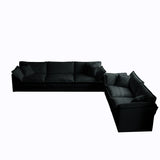 Chenille 2 Piece Living Room Set - Black