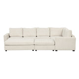 121.3" Modular Sectional Sofa with Two Movable Ottomans,  Beige