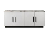 Matilda - Accent Cabinet With White Faux Marble Top - White