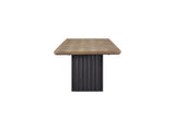 Double Pedestal Table Latte - Light Brown