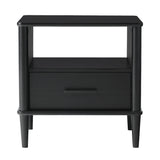 Transitional Solid Wood Spindle Nightstand