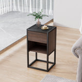 Armando - Side Table - Dark Brown / Black