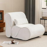 Soft Pellet Velvet Recliner, Comfortable Lounge Chair With Waist Pack Padding, Modern Design, Ideal For Living Room