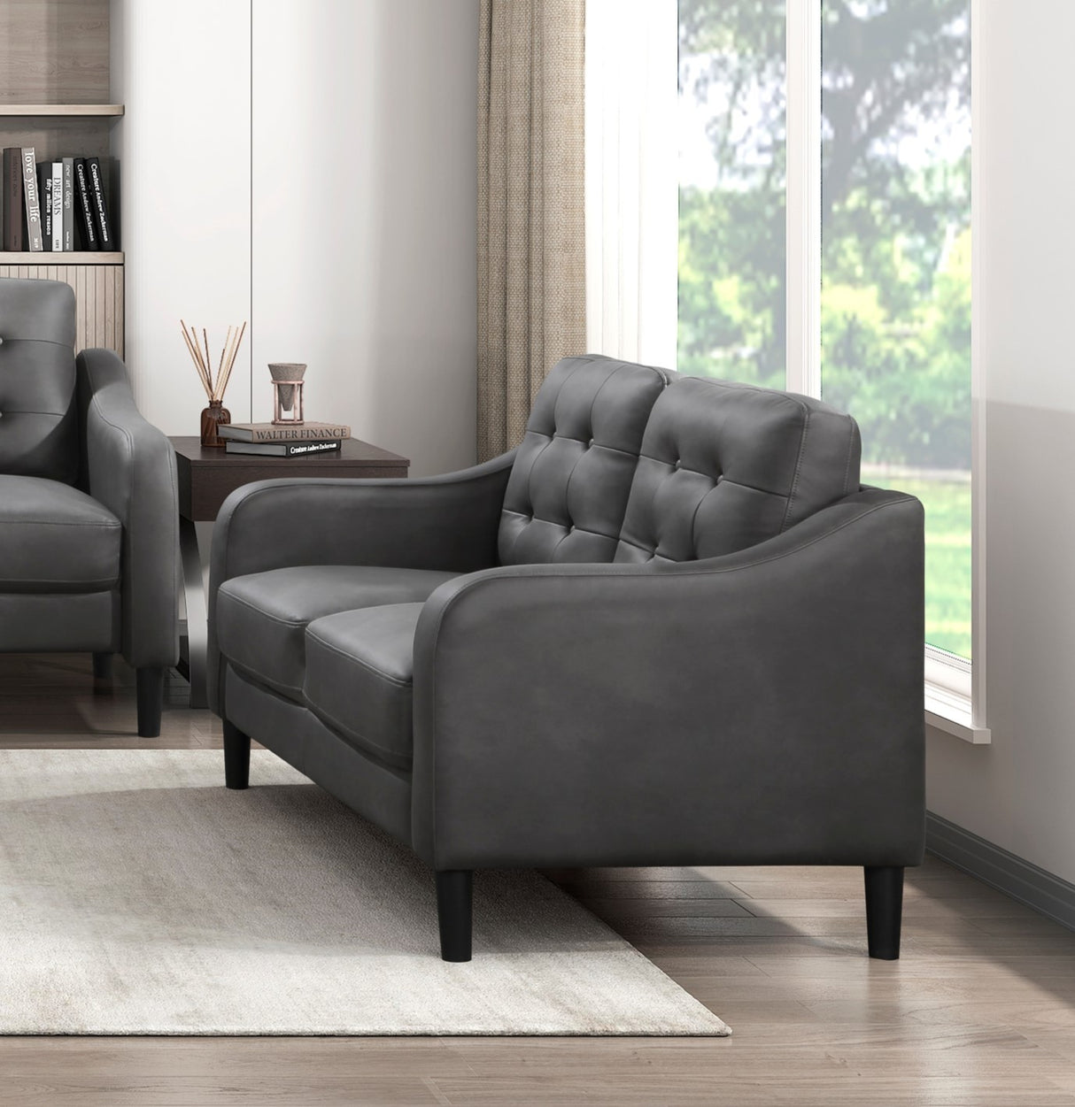 3pc Living Room Set Including Sofa, Love seat and Chair - Gray