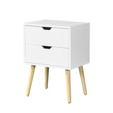 Night Stand With 2 Drawers - White