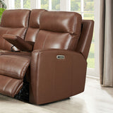 Vienna - Reclining Loveseat With Console - Brown