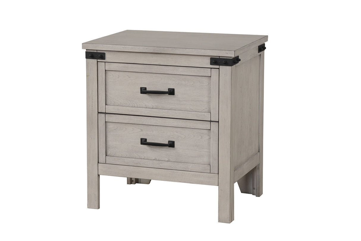 Alexandria - Nightstand, Mountain Mist Finish - Gray