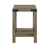 Abiram - Rustic End Table - Oak