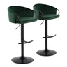 Claire - Contemporary Adjustable Barstool With Swivel With Rounded T Footrest (Set of 2)