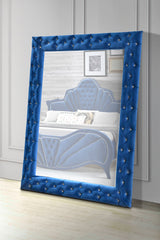 Dante - Velvet Floor Mirror - Blue