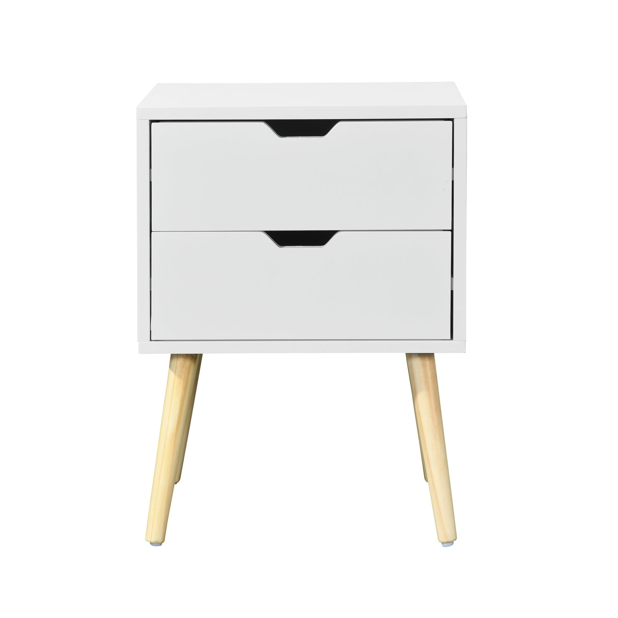 Night Stand With 2 Drawers - White