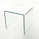 Tempered Glass End Table - Transparent