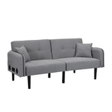 Folding Sofa Bed With Stereo - Gray Fabric