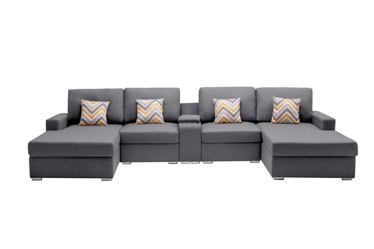 Nolan - Fabric 5 Piece Sectional Sofa With Interchangeable Legs