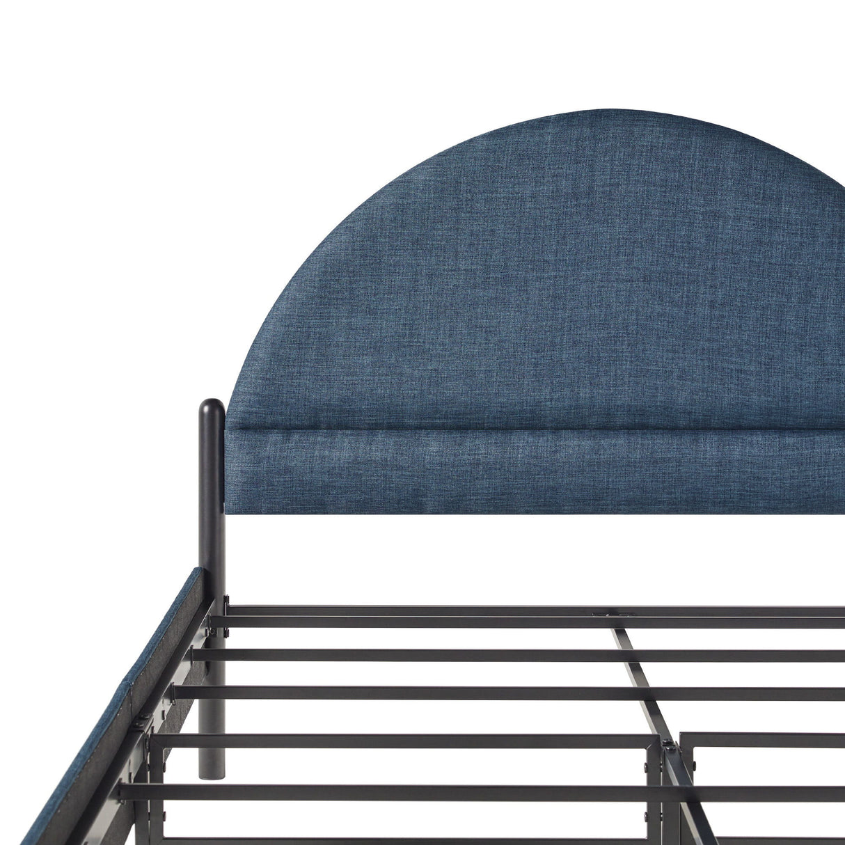 Bed Modern Upholstered Curved Headboard