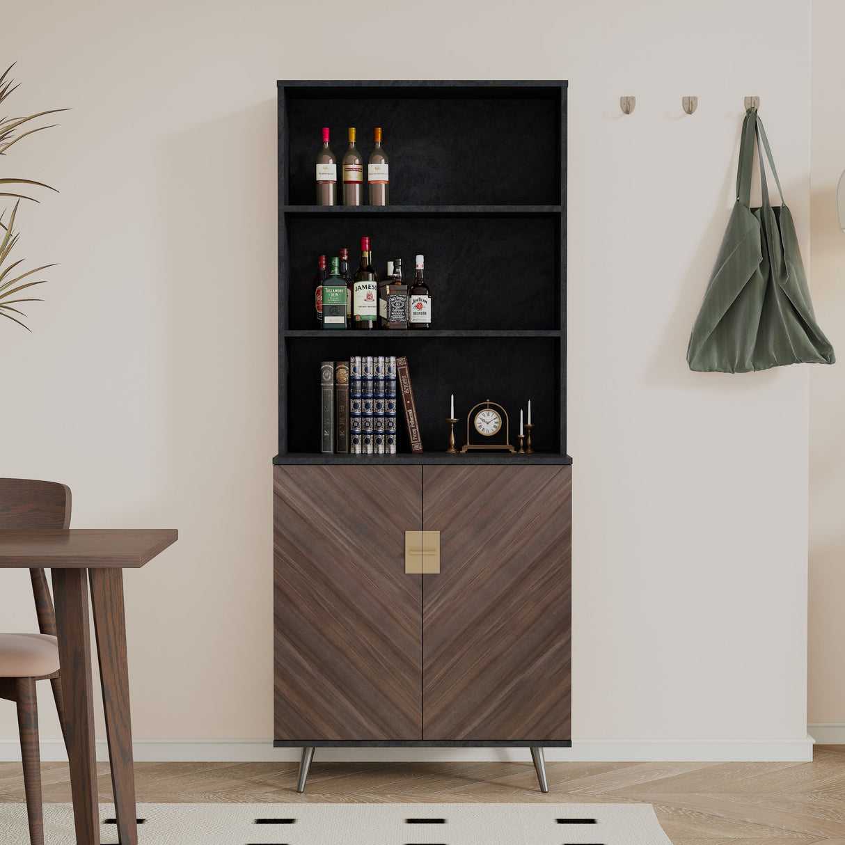 Accent Storage Cabinet With Storage  - Brown / Light Gray