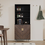 Accent Storage Cabinet With Storage  - Brown / Light Gray