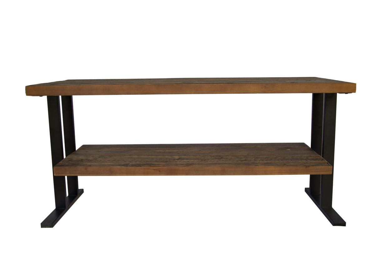 TV Stand With Shelf - Natural / Black