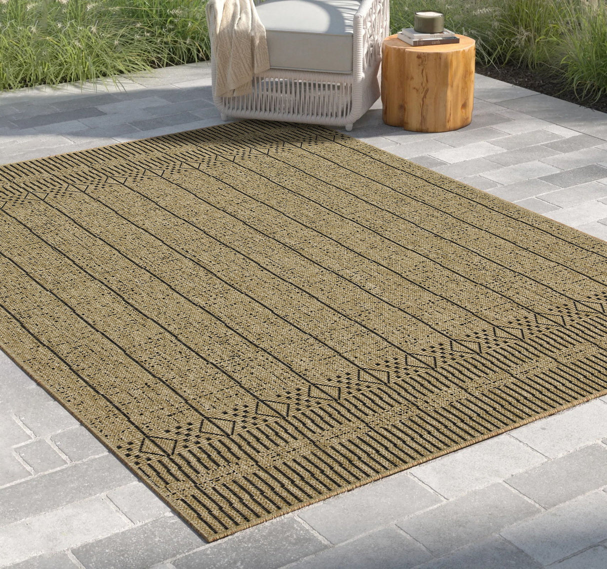 Earth - Indoor / Outdoor, Area Rug - Jute / Black