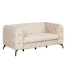 Velvet Upholstered Loveseat Sofa, Modern Loveseat Sofa With Button Tufted Back, 2 Person Loveseat Sofa Couch For Living Room, Bedroom, Or Small Space