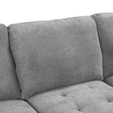 Sleeper Sofa Chaise with Storage  and USB Charger - Gray