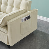 54.30-inch Love Seat with Pull Out Bed - beige