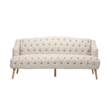 Sturdy Velvet Sofa - Beige