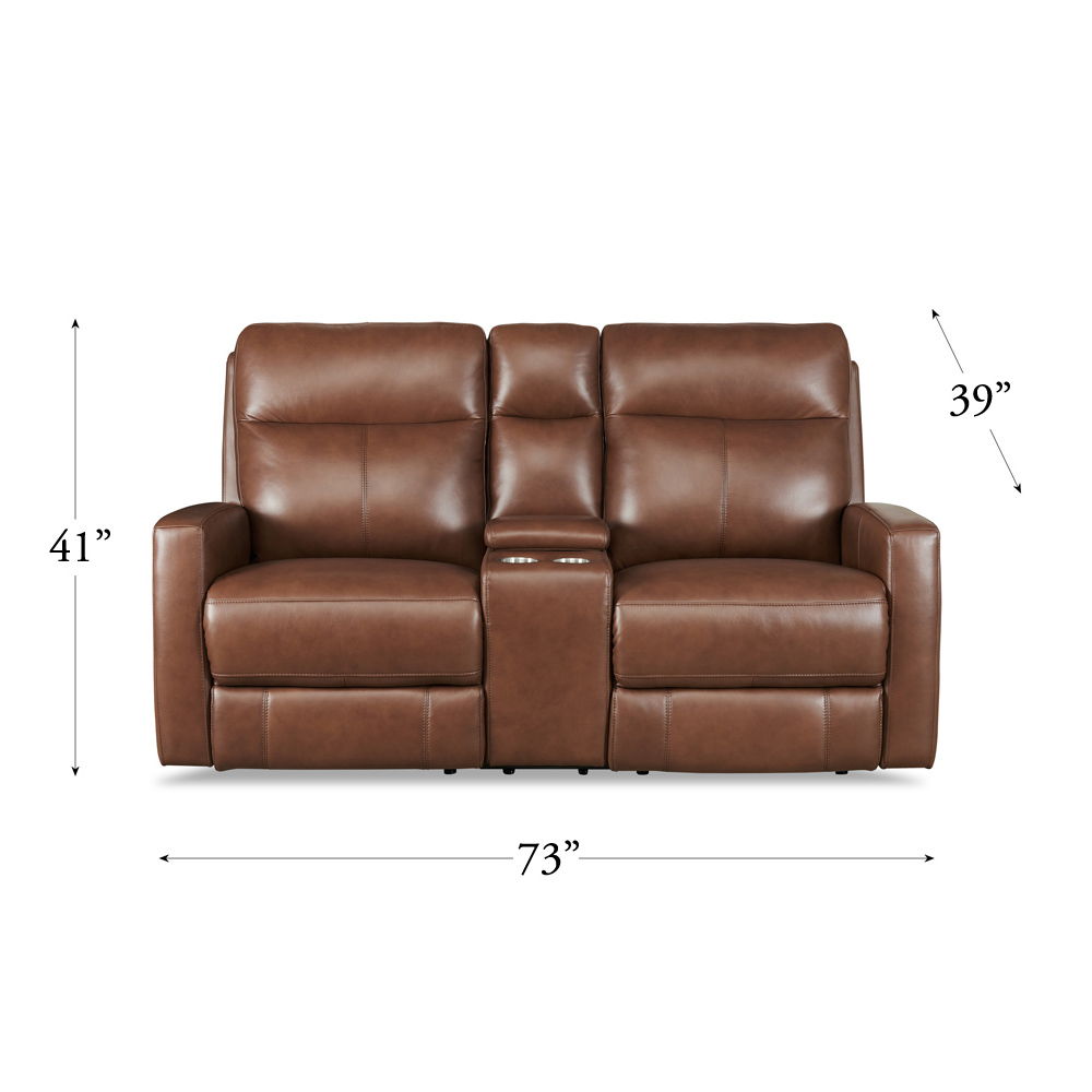 Vienna - Reclining Loveseat With Console - Brown