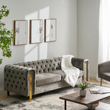 Mirod Sofa with Tufted Back and Arm - Gray