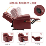 Home Theater Seating Manual Recliner Chair With Led Light Strip For Living Room