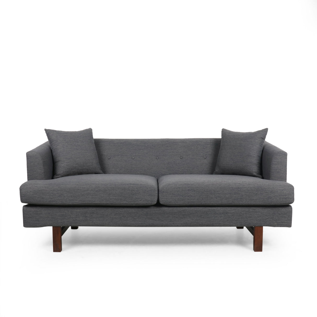 Sofa With Wood Legs - Charcoal