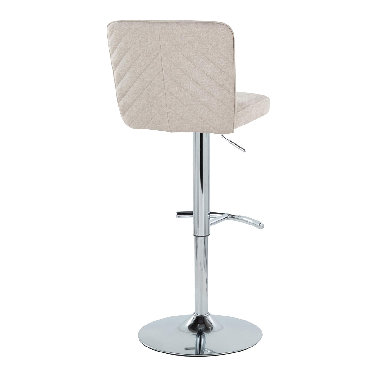 Henry - Contemporary Adjustable Barstool With Swivel & Rounded T Footrest (Set of 2)